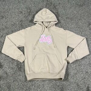 Golf Wang‎ Cream Pullover Hoodie Size Small Pink Blue Graphic Tyler, The Creator